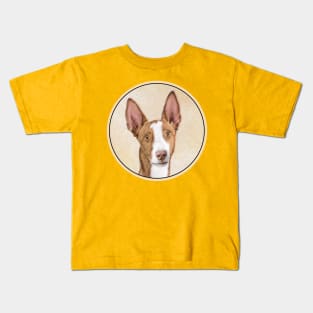 Ibizan Hound Painting - Cute Original Dog Art Kids T-Shirt